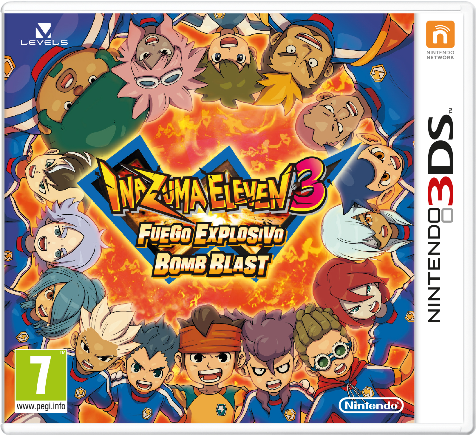 Carátula de Inazuma Eleven 3 Rayo Celeste / Fuego Explosivo 