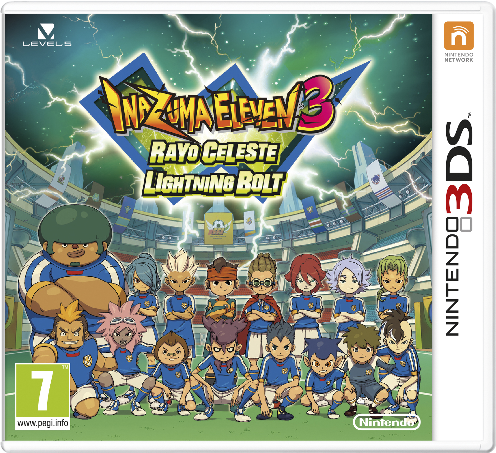 Carátula de Inazuma Eleven 3 Rayo Celeste / Fuego Explosivo 