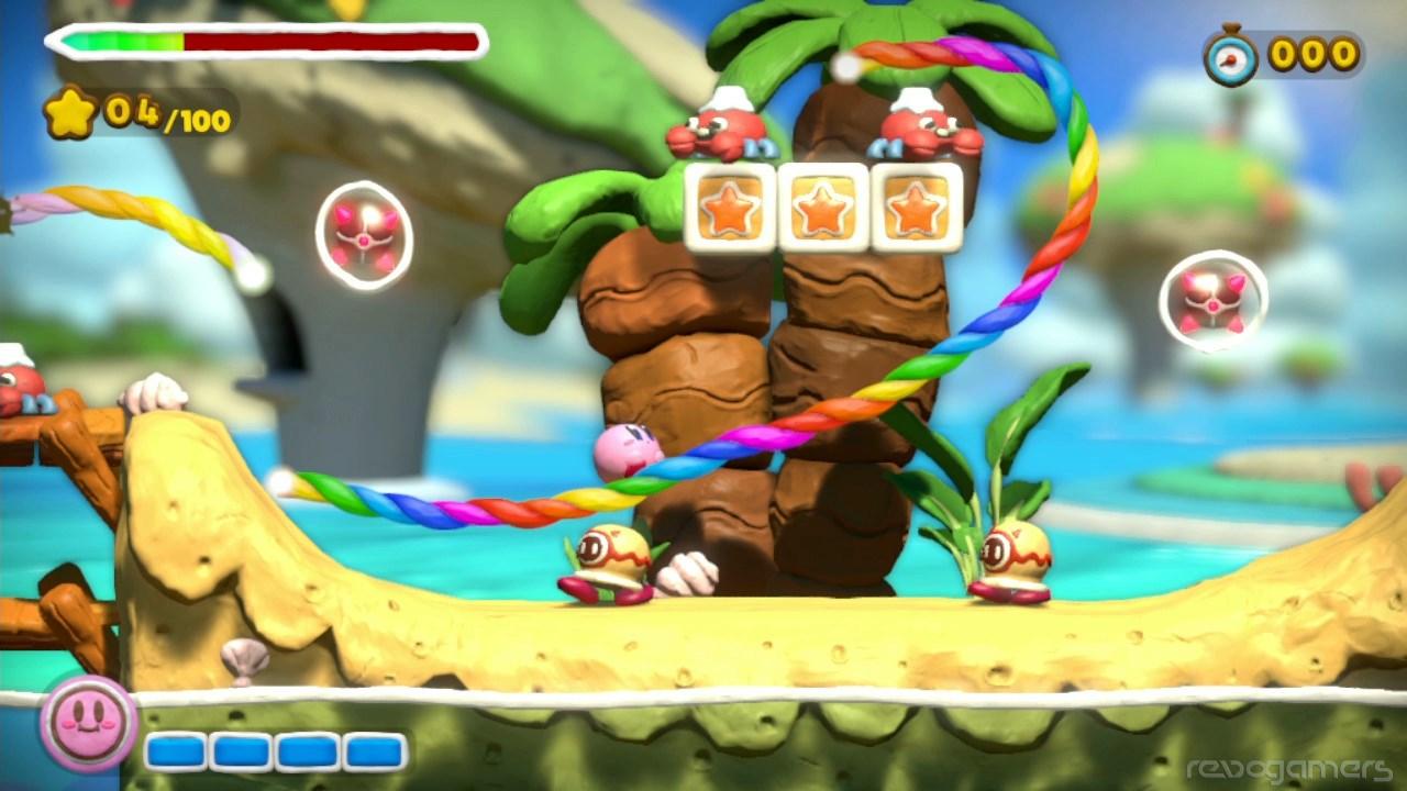 Captura de Kirby y el pincel Arcoiris