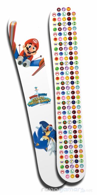 snowboarding mario & Sonic custome board wii revogamers