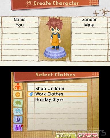 Hometown Story editor de personajes