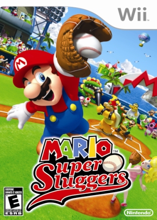 Carátula de Mario Super Sluggers (Mario Stadium Family Baseball)