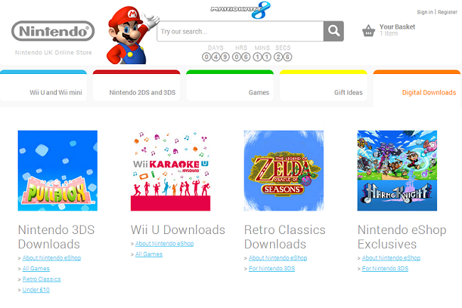 Nintendo UK empieza a vender online fuera de su tienda